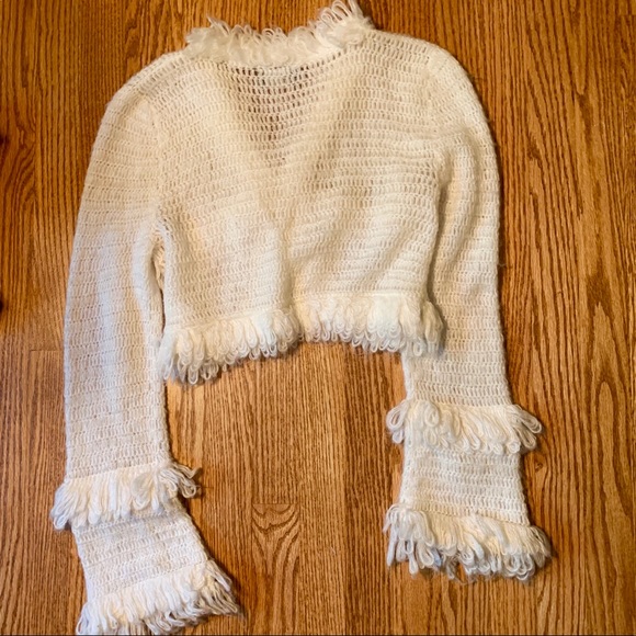 Wish comfy Looped Trim Short sweater - Picture 4 of 8